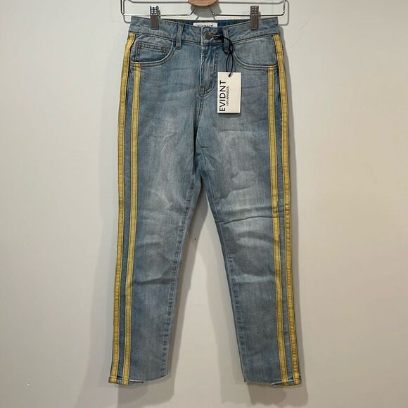 NWT EVIDNT Los Angeles Track Trim Slim Denim Jeans -  Size 25 - Picture 1 of 5